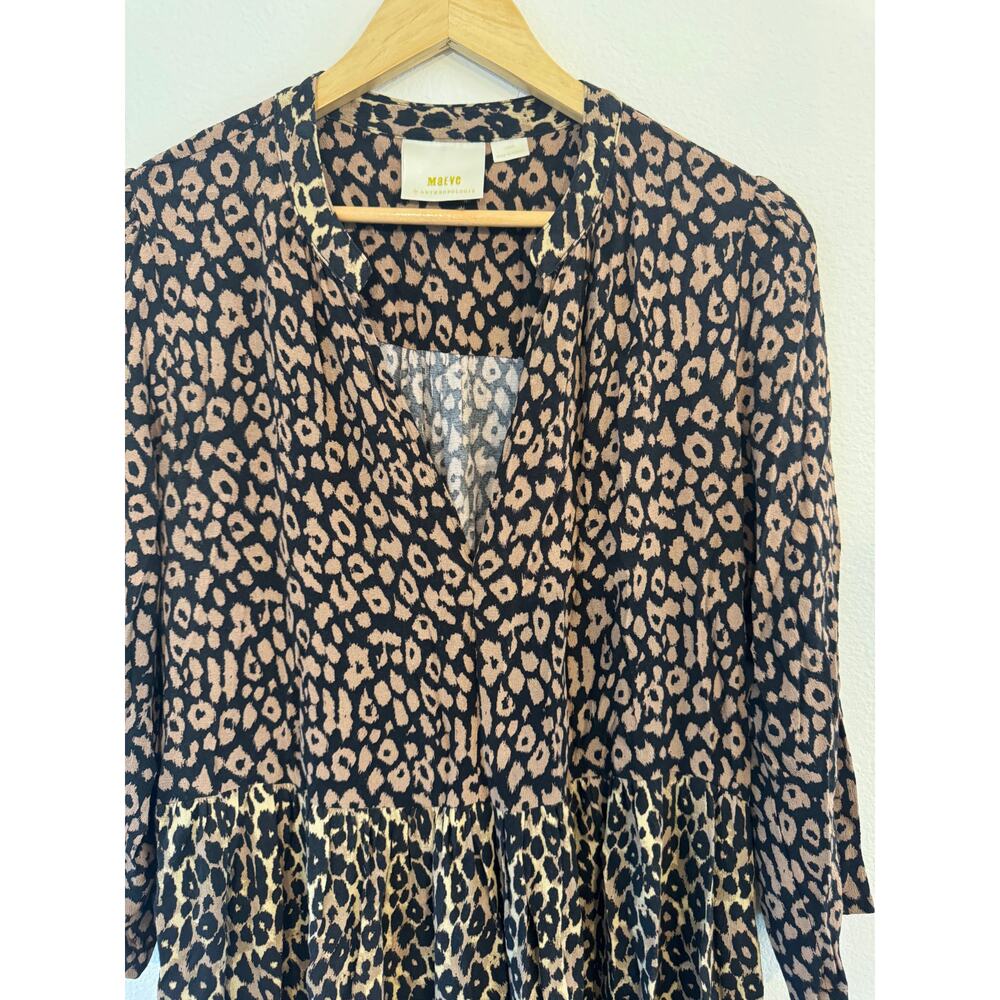 Maeve black cheetah print midi dress - Picture 2 of 5